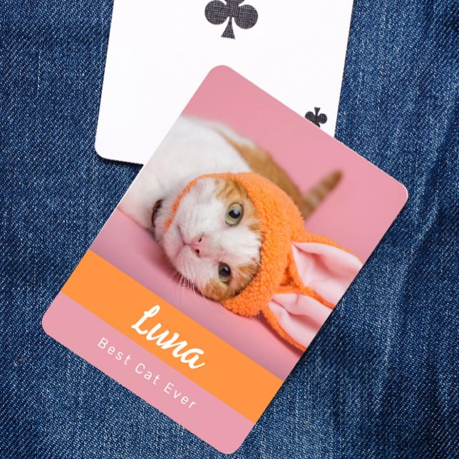 Bästa katten någonsin Personliga poker kort Casinokort (Skapare uppladdad)