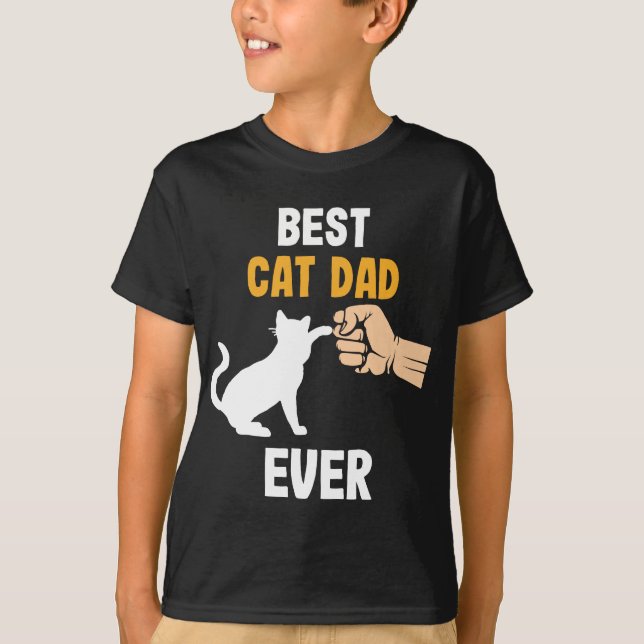 Bästa katten Pappa någonsin kattade föräldrar i Fa T Shirt (Framsida)