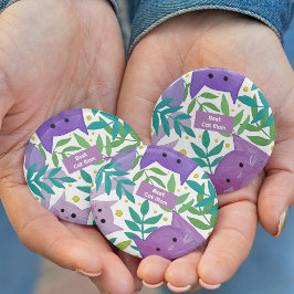 Bästa katter mamma Cats och grenar Knapp