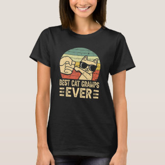Bästa kattfarfar någonsin Stöt Passar Fars dag Pap T Shirt