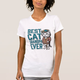 Bästa kattfarfar någonsin Vintage kattfarfar skjor T Shirt