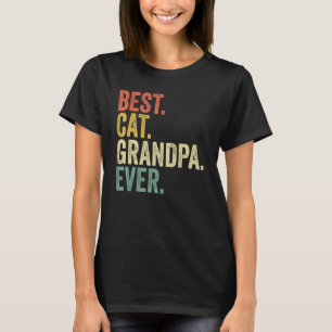 Bästa kattfarfar någonsin Vintage pappa katter pap T Shirt