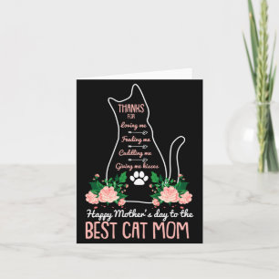 Bästa kattmamma för pappor Mors dag Söt kattälskar Kort