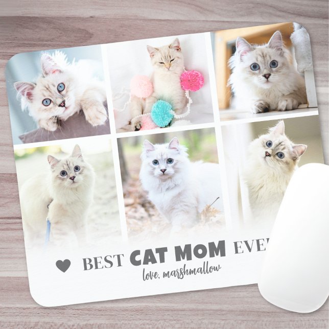Bästa Kattmamma Husdjur Foto Musmatta (Best Cat Mom Pet Photo Mouse Pad)