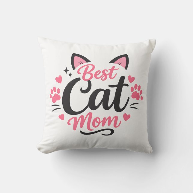 Bästa kattmamma kudde (Framsida)