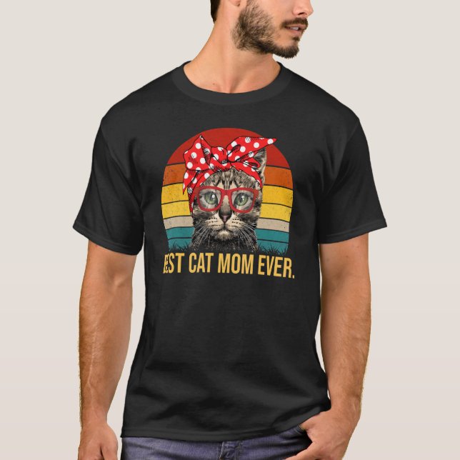 Bästa kattmamma någonsin 1 t shirt (Framsida)