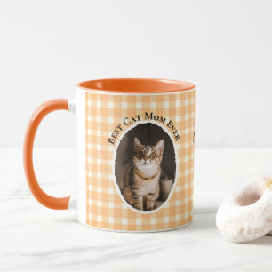 Bästa kattmamma någonsin Anpassa rolig söt 2 husdj Mugg