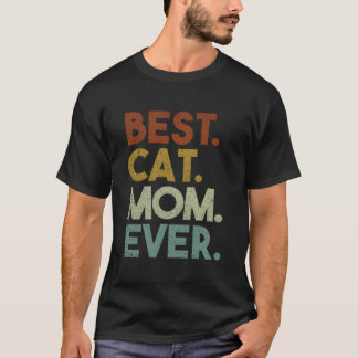 Bästa kattmamma någonsin galen kattdam t shirt