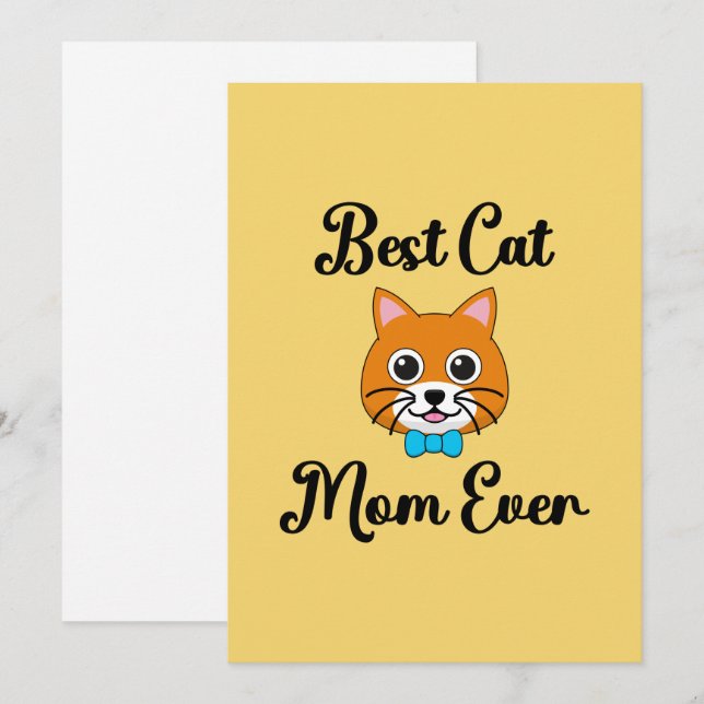 Bästa kattmamma någonsin julkort (Fram/baksida)