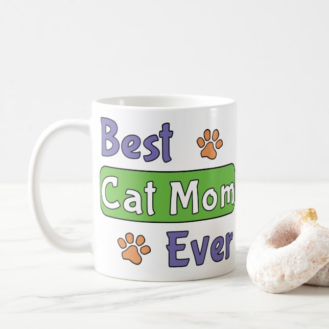 Bästa kattmamma någonsin kaffemugg (Med munk)