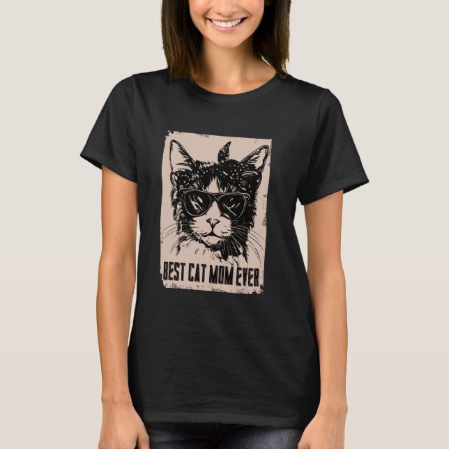 Bästa kattmamma någonsin Katt idé för mors dag dot T Shirt (Framsida)