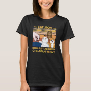 Bästa kattmamma någonsin Katt Svart Vintage T Shirt