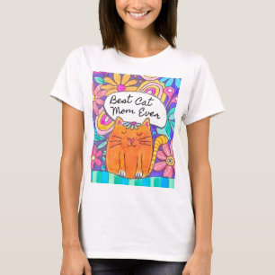 Bästa kattmamma någonsin katttröja t shirt