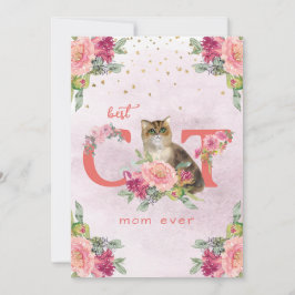 Bästa kattmamma någonsin Kattunge Illustration Mor Julkort