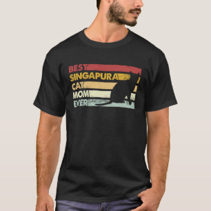 Bästa kattmamma någonsin Mamma Singapurakat T Shirt