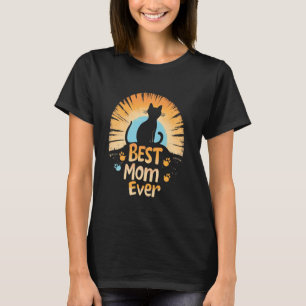 Bästa kattmamma någonsin minimalistiska mormorsdag t shirt