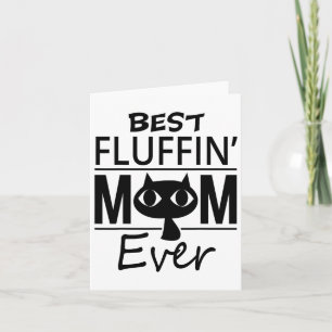 Bästa kattmamma någonsin Mors dag present dotter s Kort