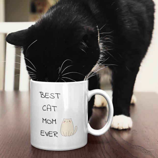 Bästa kattmamma någonsin på mors dag kaffemugg (Skapare uppladdad)