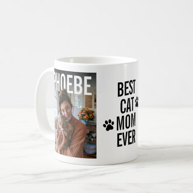 Bästa kattmamma någonsin PhotoPop Kaffemugg (Framsida vänster)