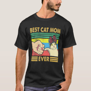 Bästa kattmamma någonsin röd huvudduk mors dag 1 t shirt