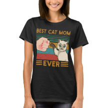 Bästa kattmamma någonsin Rolig vintage siamesisk k