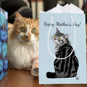Bästa kattmamma någonsin Silver Tabby mors dag