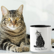 Bästa kattmamma någonsin Silver Tabby Mors dag