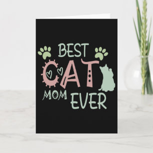 Bästa kattmamma någonsin Söt jam första mors dag Kort