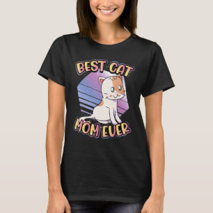 Bästa kattmamma någonsin söt kvinnas t shirt