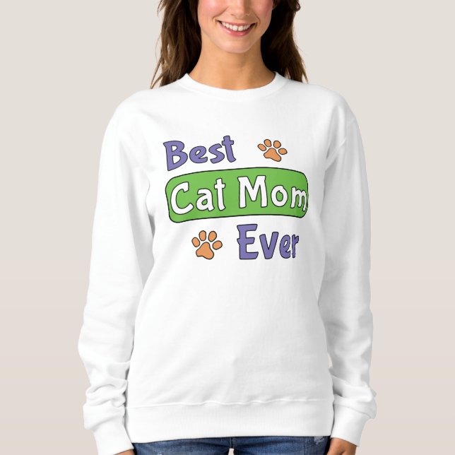 Bästa kattmamma någonsin t shirt (Framsida)