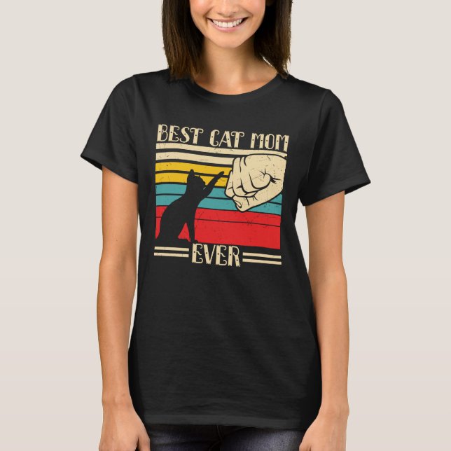 Bästa kattmamma någonsin t shirt (Framsida)