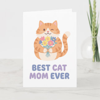 Bästa kattmamma någonsin Tabby Katt Grafisk Kort