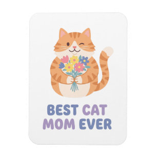 Bästa kattmamma någonsin Tabby Katt Grafisk Magnet