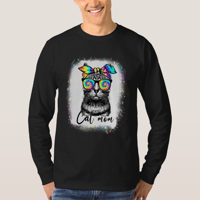 Bästa kattmamma någonsin Tie Dye Kattmamma Mors da T Shirt (Framsida)