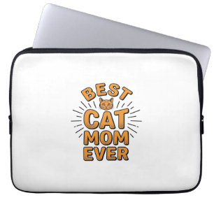Bästa kattmamma någonsin Vintage gravyrdesign_1 Laptop Fodral