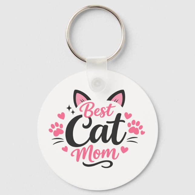 Bästa kattmamma nyckelring (Framsida)