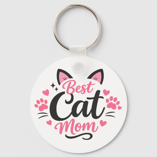 Bästa kattmamma nyckelring (Framsida)
