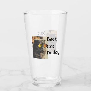Bästa kattmamma pappa lägg till kattfoto namn pres glaskopp