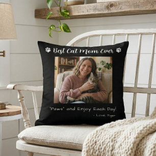 Bästa kattmamma tassar husdjur foto svart kudde