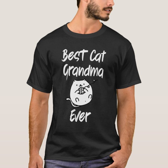 Bästa kattmormor någonsin Kitty Cat T Shirt (Framsida)