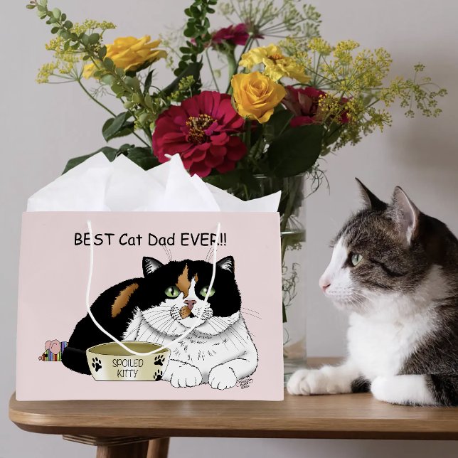 Bästa kattpappa bortskämd calico faderns dag rosa (Skapare uppladdad)