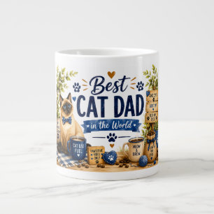 Bästa kattpappa för fars dag jumbo mugg