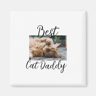 Bästa kattpappa föräldrar husdjur foto pappa mamma magnet