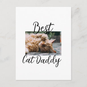 Bästa kattpappa föräldrar husdjur foto pappa mamma vykort