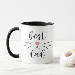 Bästa Kattpappa Kitty-ansikte Mugg