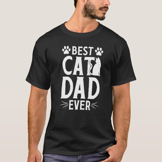 Bästa kattpappa någonsin 2 t shirt (Framsida)