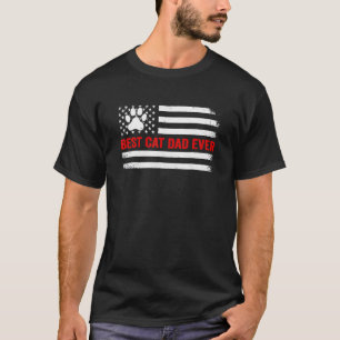 Bästa kattpappa någonsin amerikansk flagga katt fa t shirt