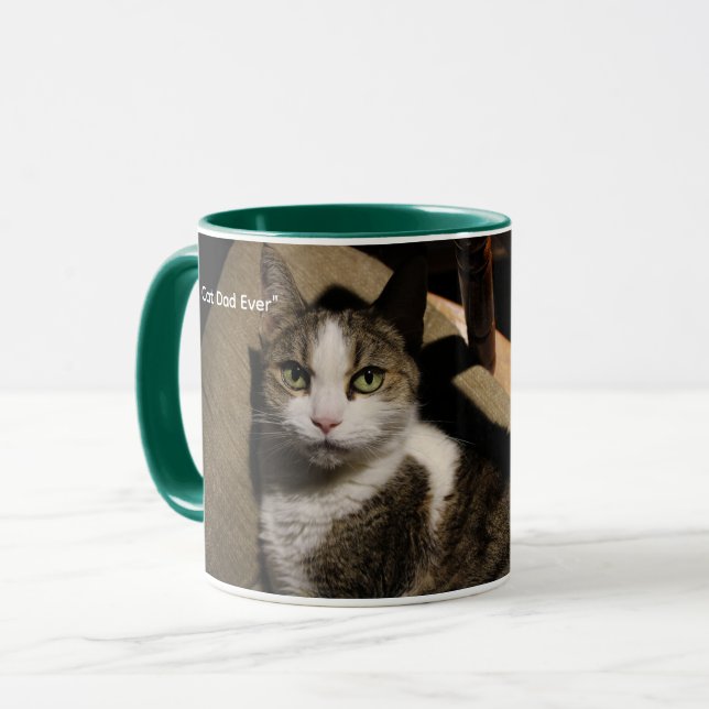 "Bästa kattpappa någonsin--Dainty Doll fadersdagsm Mugg (Framsida vänster)