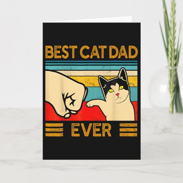 Bästa kattpappa någonsin Fars dag present kattpapp Kort (Framsida)