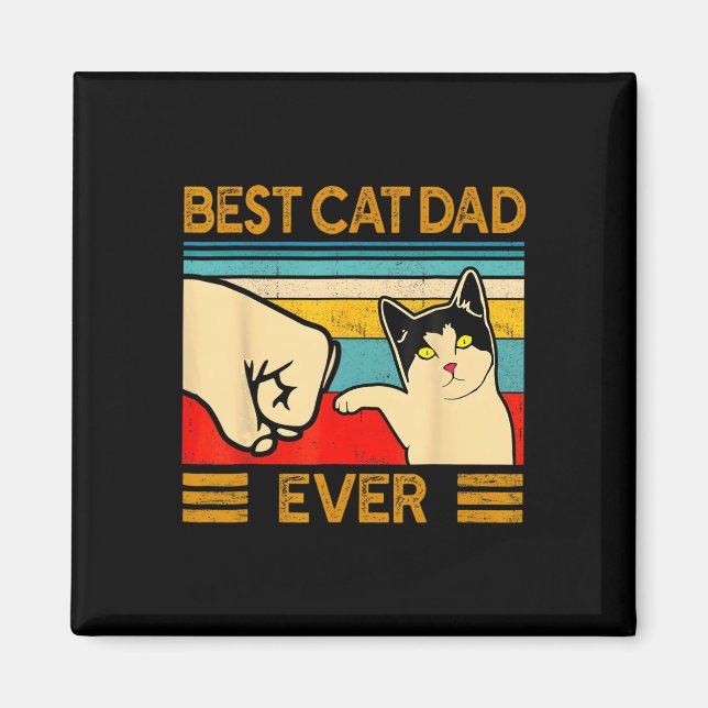 Bästa kattpappa någonsin Fars dag-present Kattpapp Magnet (Framsidan)